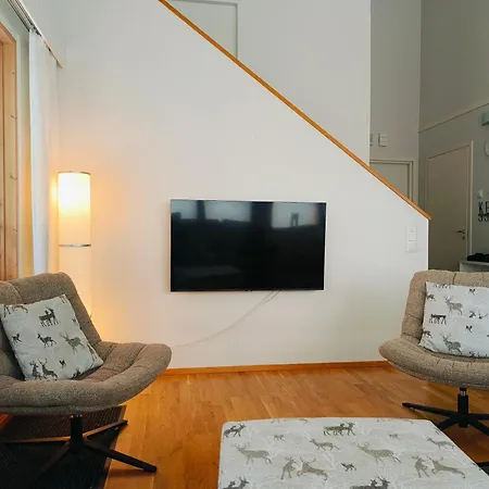 Appartement Center 3b4 - Ski-in Ski-out - Services Nearby - Ac - Fireplace - Wifi - Own Parking Place Ruka
